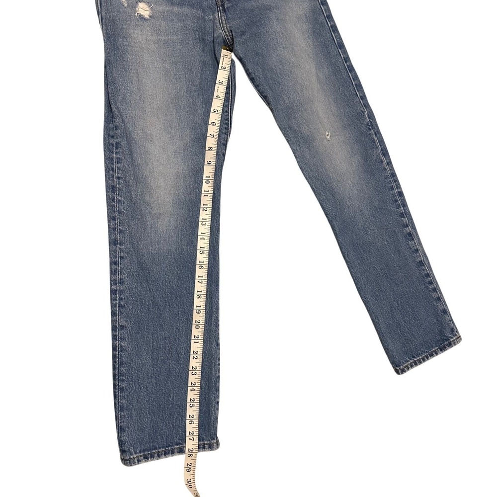 Levis Premium 501 Original Fit Jeans Womens 27x30 Medium Wash Blue Straight Leg - Picture 8 of 11